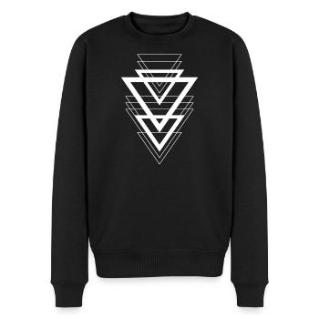 Conception triangulaire - Pull Premium bio Homme - noir - Devant - Nico (187cm)
