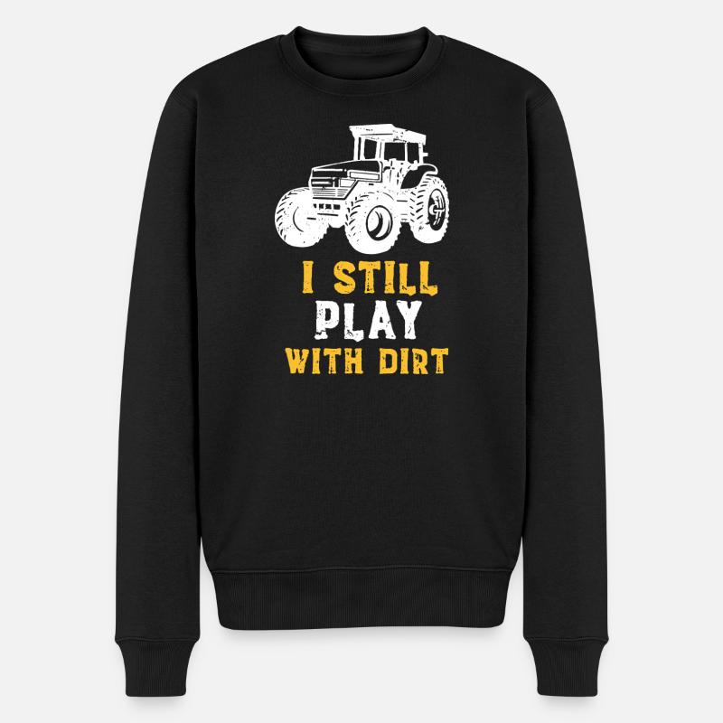 Traktor & Dreck - Männer Premium Bio Pullover - Schwarz