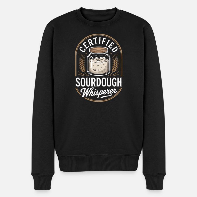 Zertifizierter Sauerteigflüsterer - Männer Premium Bio Pullover - Schwarz