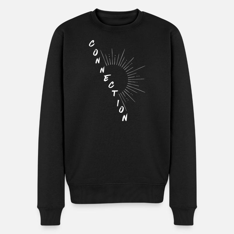 CONNECTION – Universelle Energie - Männer Premium Bio Pullover - Schwarz