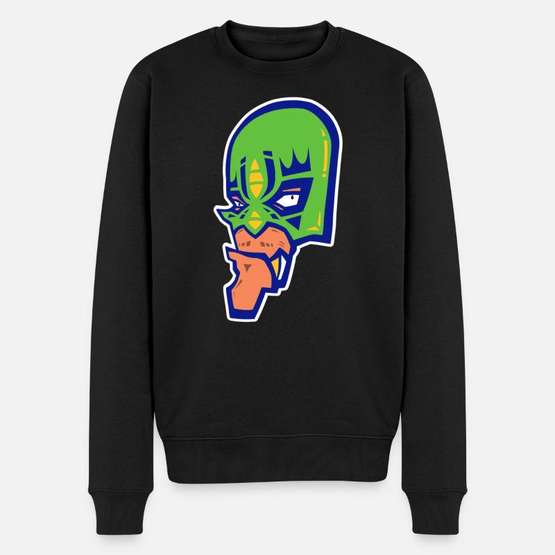 LUCHADOR - Männer Premium Bio Pullover - Schwarz