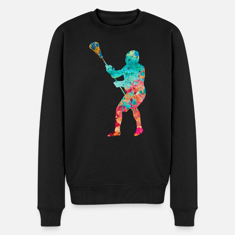 Joueur de crosse PopArt - Pull Premium bio Homme - noir