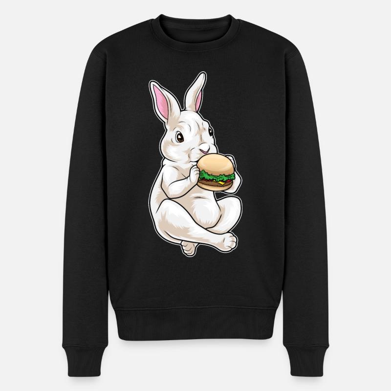 Hamburger lapin - Pull Premium bio Homme - noir