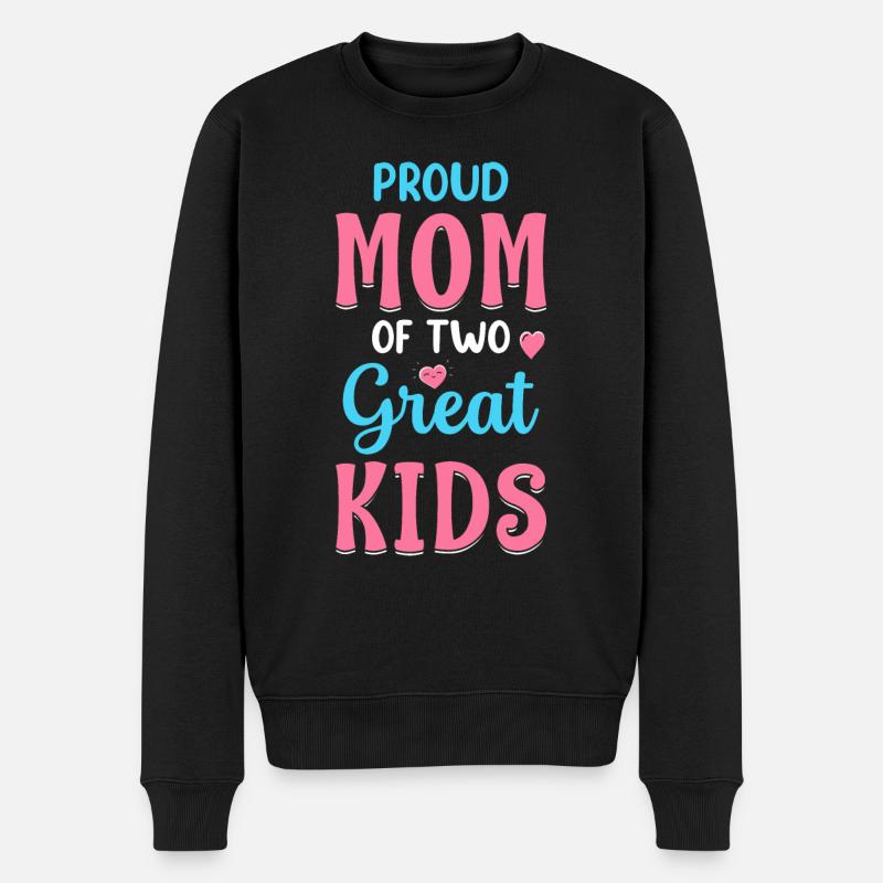 Fière maman de deux grands enfants Coordonnatrice du chaos Maman - Pull Premium bio Homme - noir