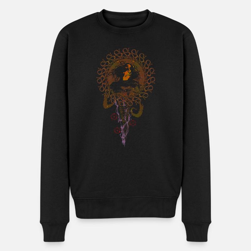 Méduse psychédélique 2 - Pull Premium bio Homme - noir