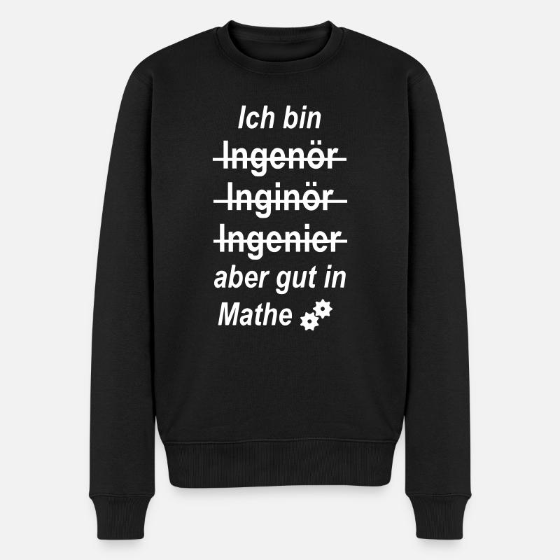 Ich bin Ingenieur - Männer Premium Bio Pullover - Schwarz