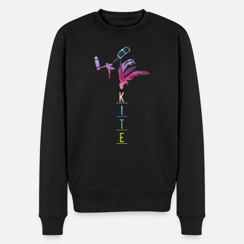KITE PALME - Pull Premium bio Homme - noir