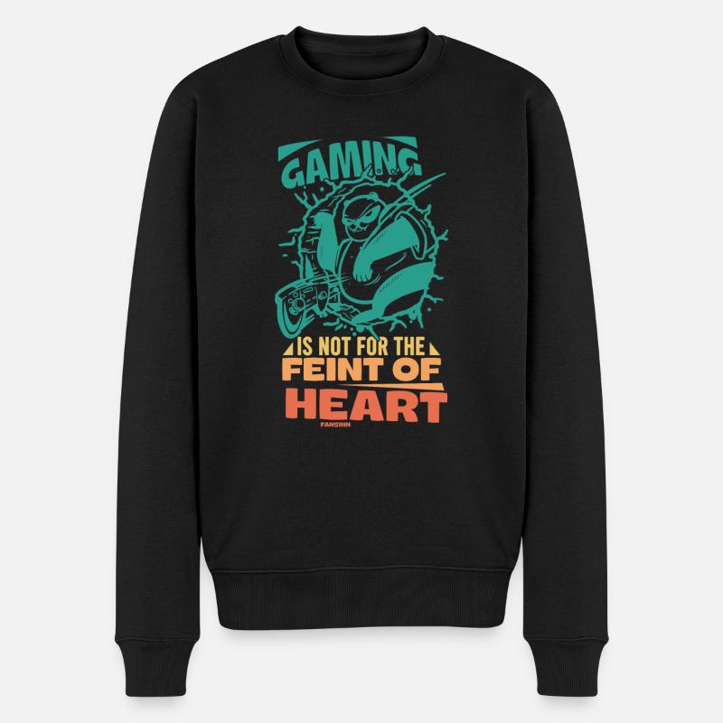 Gaming - Männer Premium Bio Pullover - Schwarz