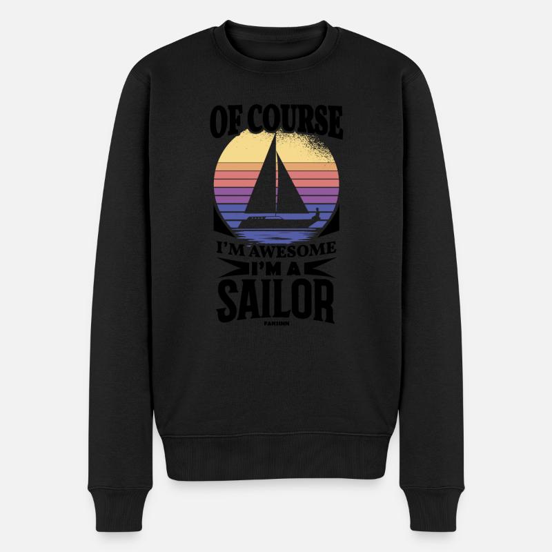 Voile - Pull Premium bio Homme - noir