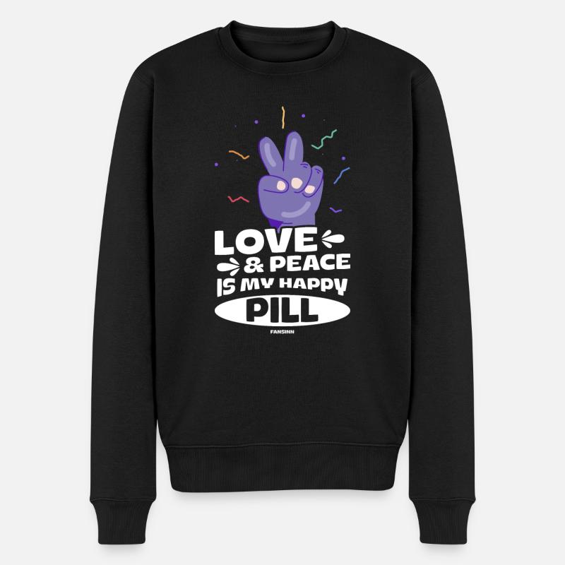 J’aime la paix - Pull Premium bio Homme - noir