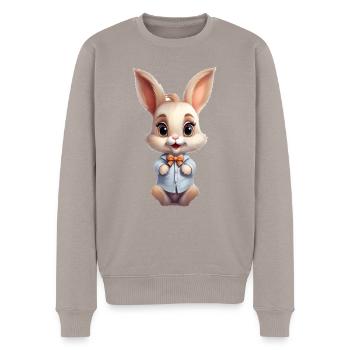 Mignon Lapin Bébé - Pull Premium bio Homme - taupe - Devant - Nico (187cm)