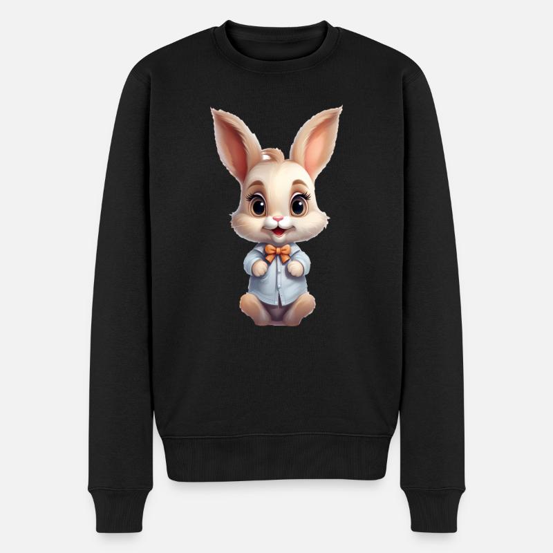 Cute Rabbit Baby - Männer Premium Bio Pullover - Schwarz