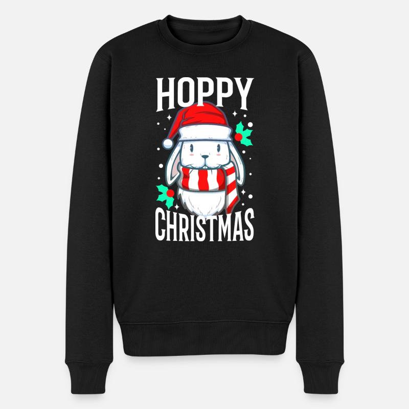 Hoppy Christmas - Männer Premium Bio Pullover - Schwarz