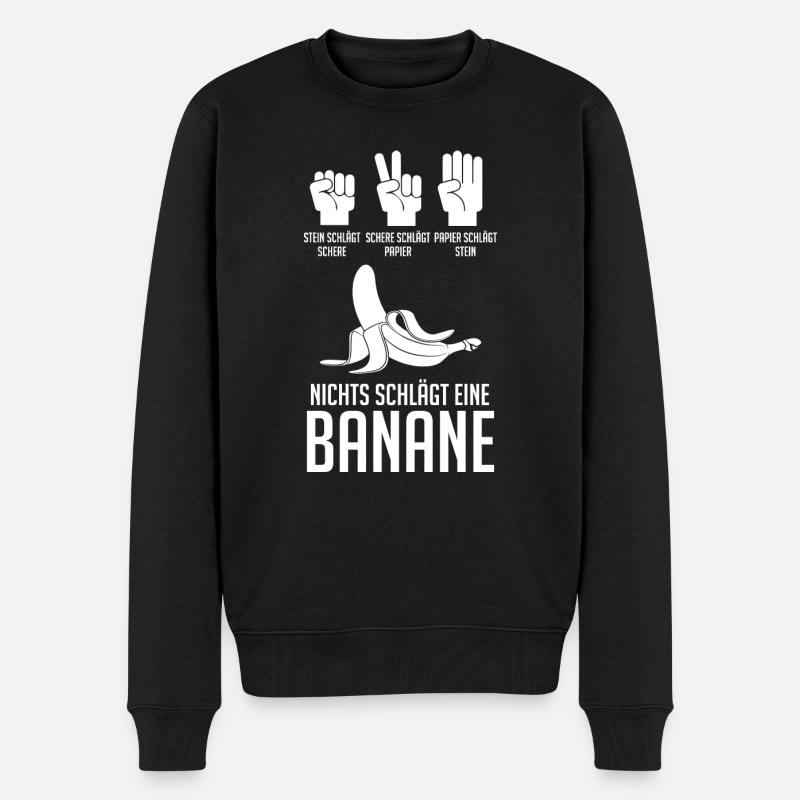 Früchte Banane - Männer Premium Bio Pullover - Schwarz