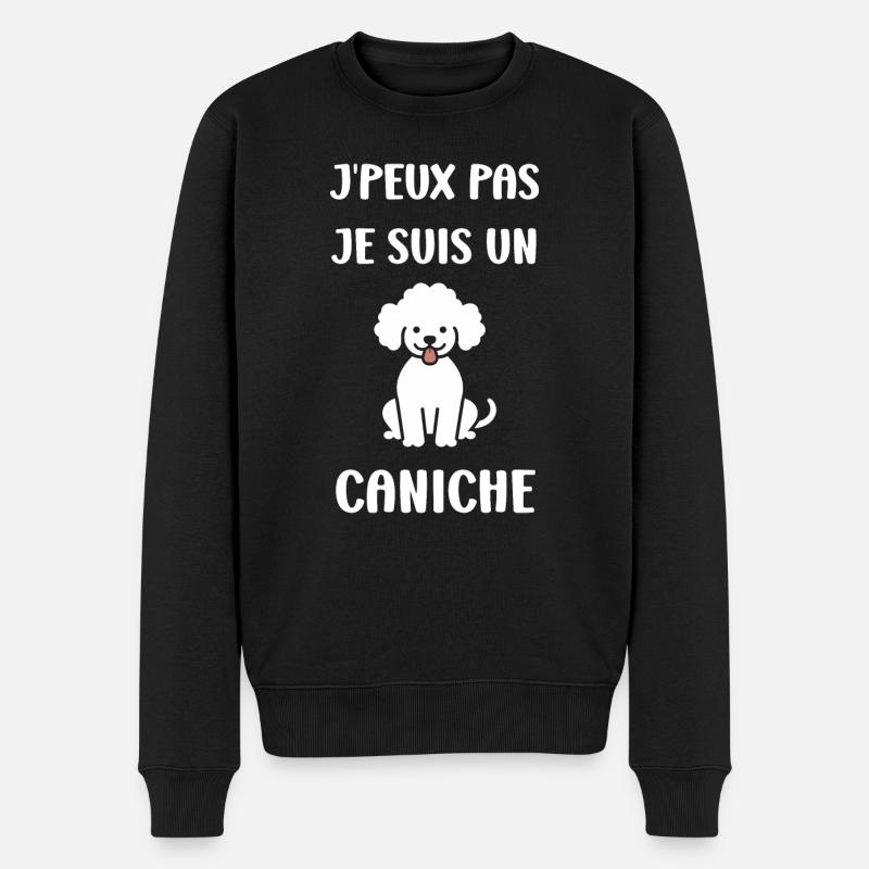 Humour chien petit caniche - Pull Premium bio Homme - noir