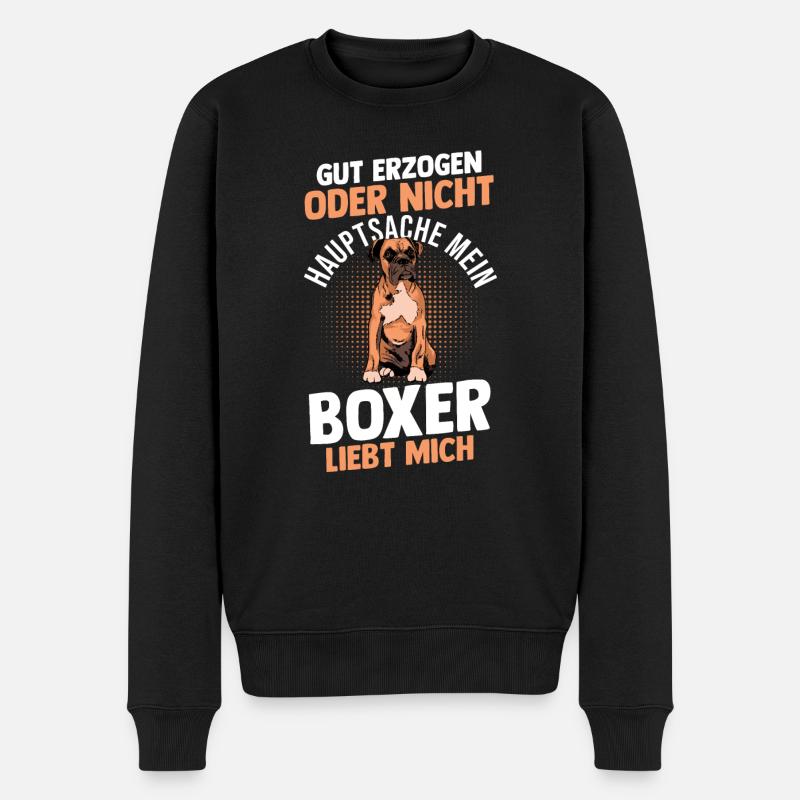 HundDeutscher Boxer - Männer Premium Bio Pullover - Schwarz