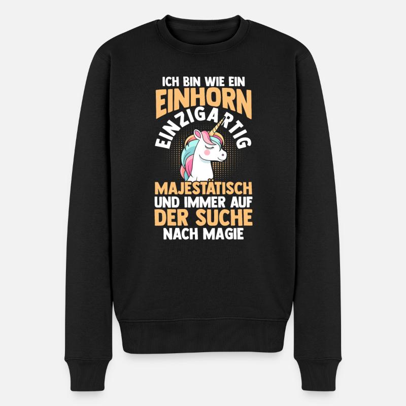 Licorne - Pull Premium bio Homme - noir