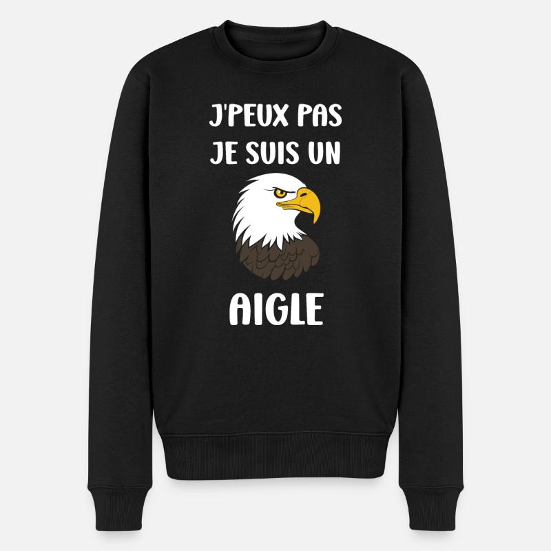 Citation humour Oiseau aigle - Pull Premium bio Homme - noir
