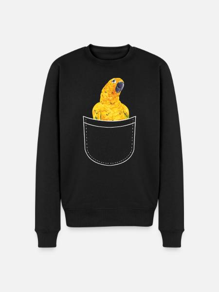Parakeet Parrot Parakeet Bird - Men's Premium Organic Jumper - black