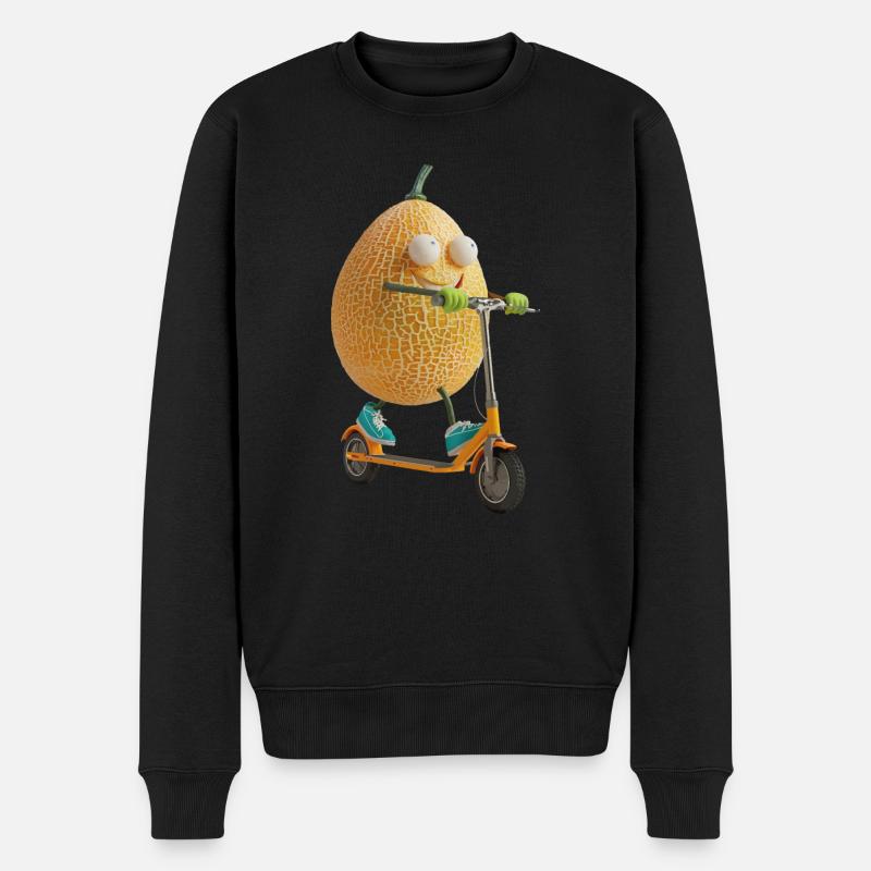 Scooter melon miel - Pull Premium bio Homme - noir