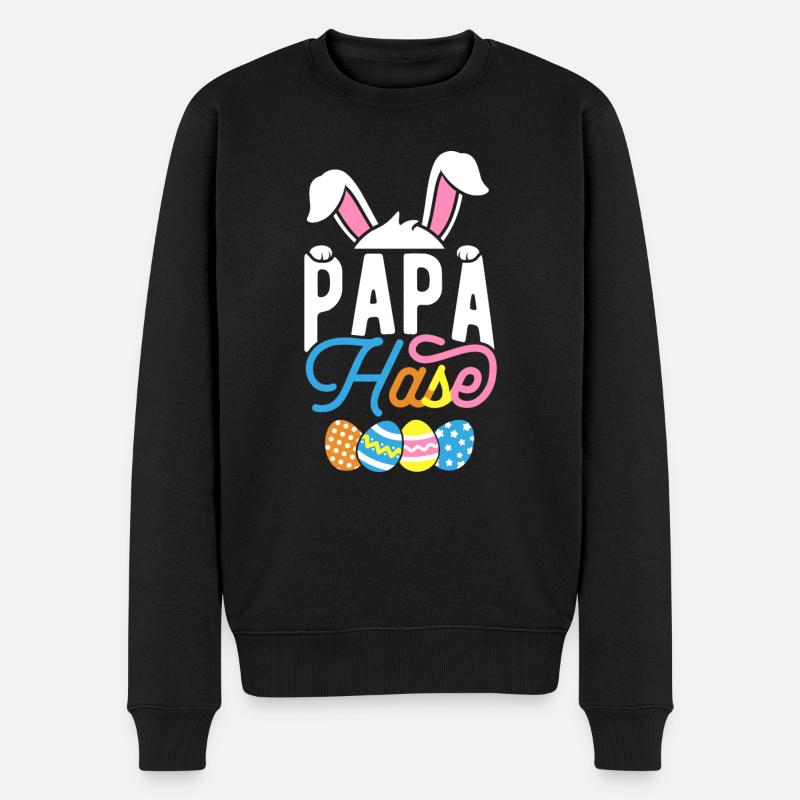 Papa Lapin - Pull Premium bio Homme - noir