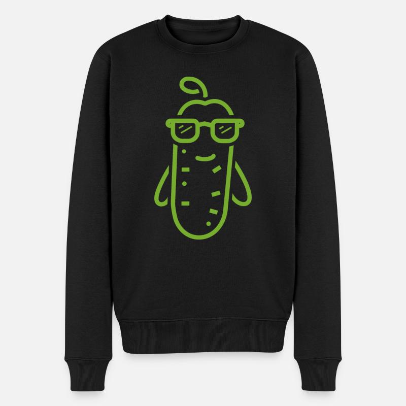 Gewürzgurke - Männer Premium Bio Pullover - Schwarz