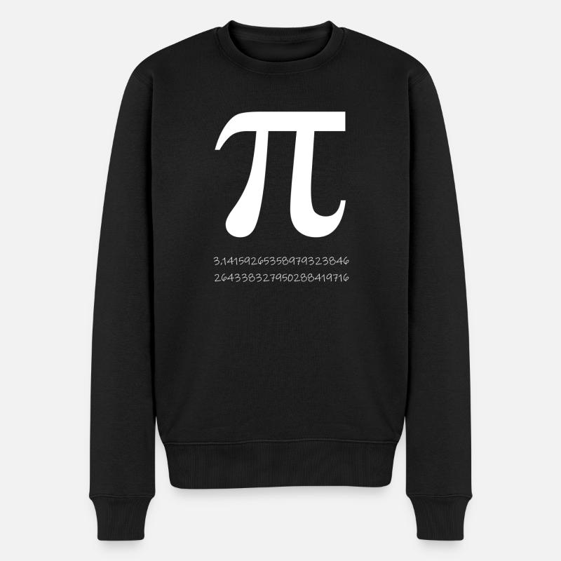 Pi - Männer Premium Bio Pullover - Schwarz