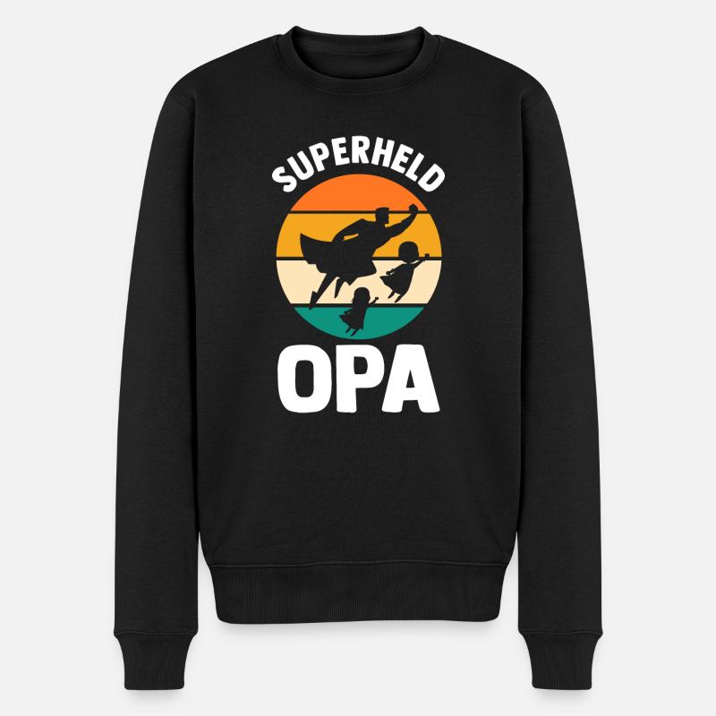 Papy Papy - Pull Premium bio Homme - noir