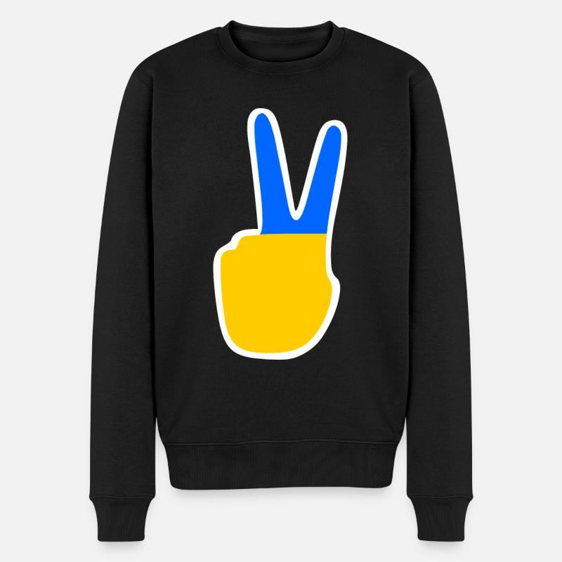 ukraine - Männer Premium Bio Pullover - Schwarz