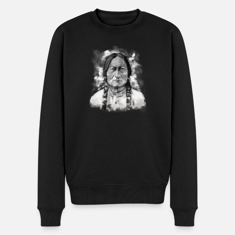 Inder - Männer Premium Bio Pullover - Schwarz