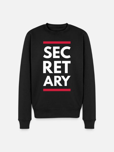 Secretary (Lines) - Men's Premium Organic Jumper - black