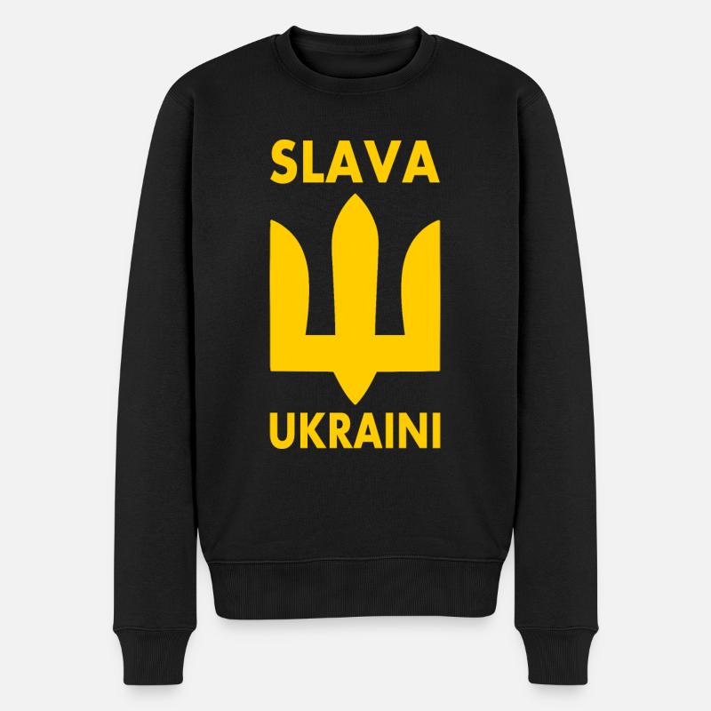 Slava ukraini - Pull Premium bio Homme - noir