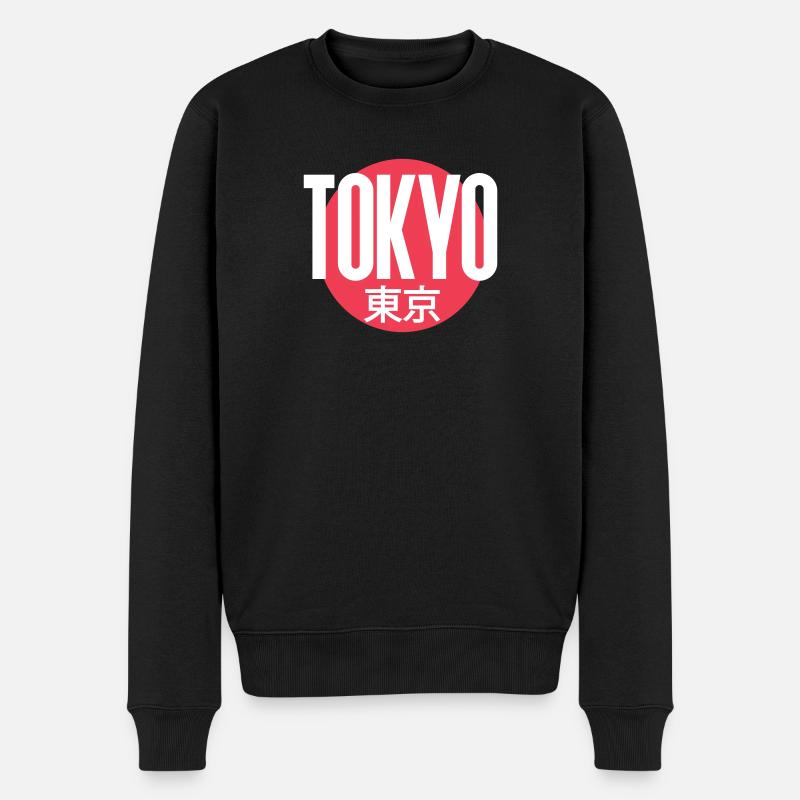 Tokyo - Männer Premium Bio Pullover - Schwarz