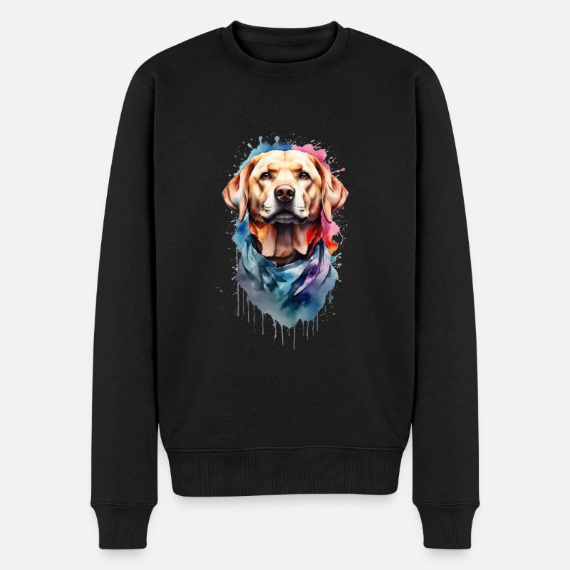 Labrador Retriever - Männer Premium Bio Pullover - Schwarz