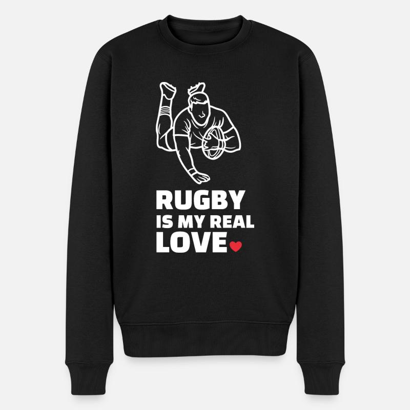 J’adore le rugby - Pull Premium bio Homme - noir