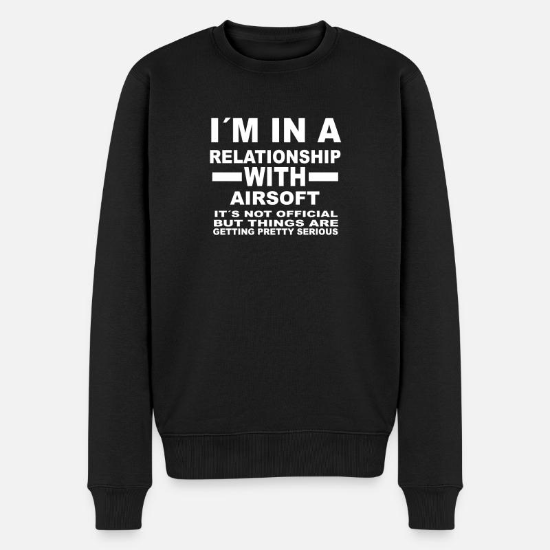 relationship with AIRSOFT - Männer Premium Bio Pullover - Schwarz