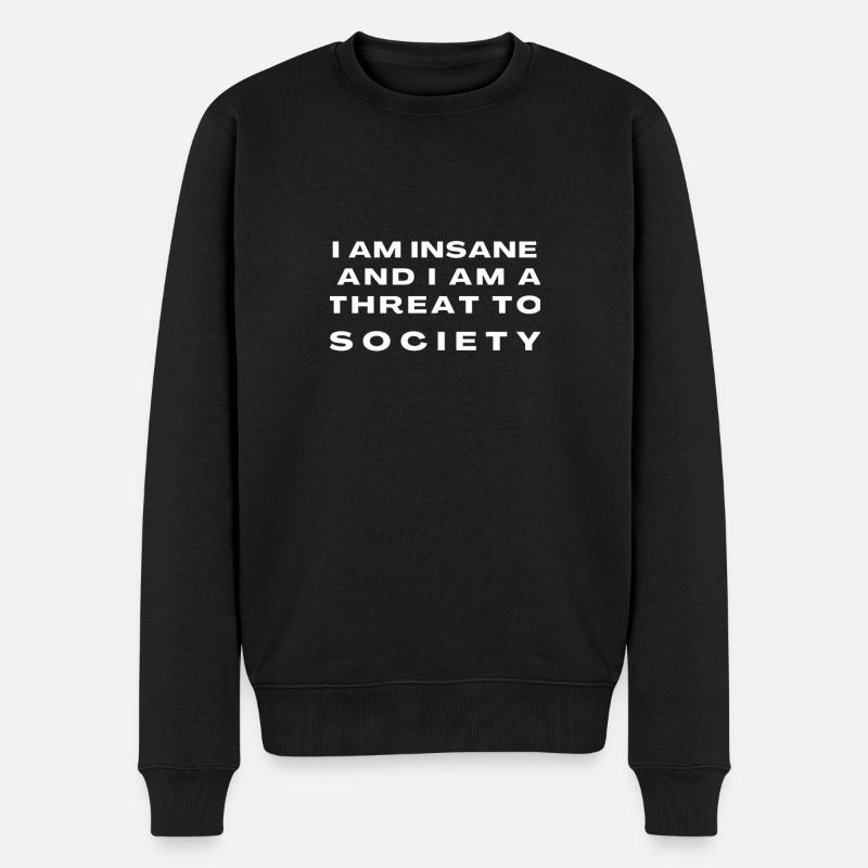 IM INSANE - Männer Premium Bio Pullover - Schwarz