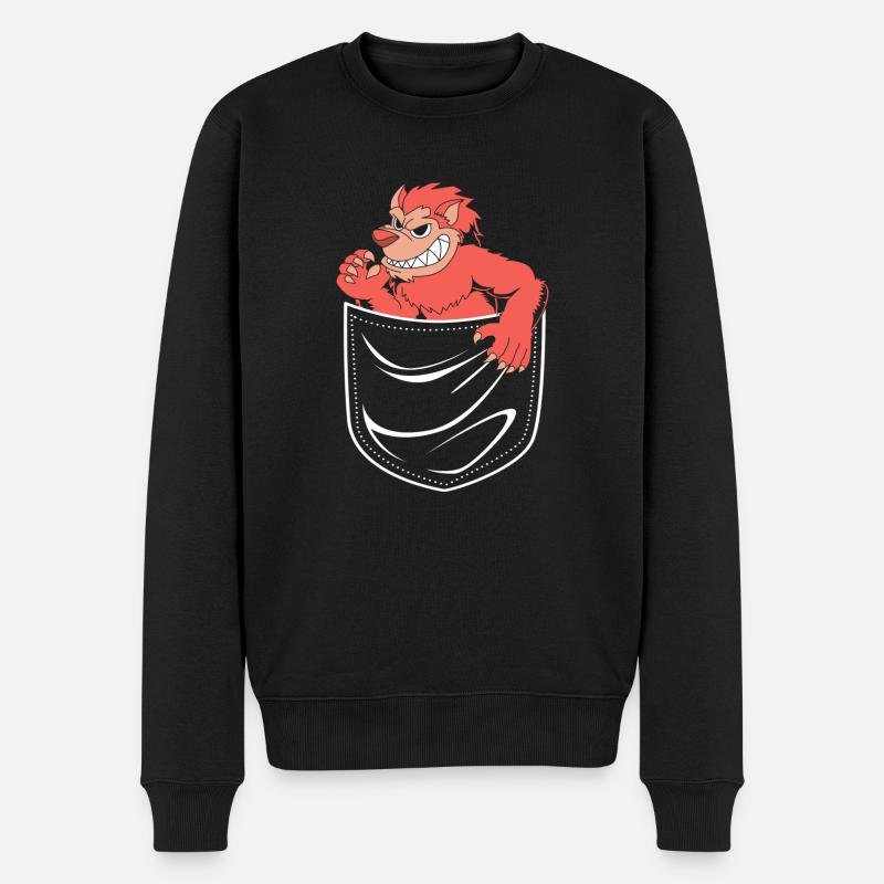 Loup-garou - Pull Premium bio Homme - noir