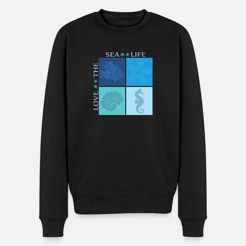 la vie de la mer - Pull Premium bio Homme - noir