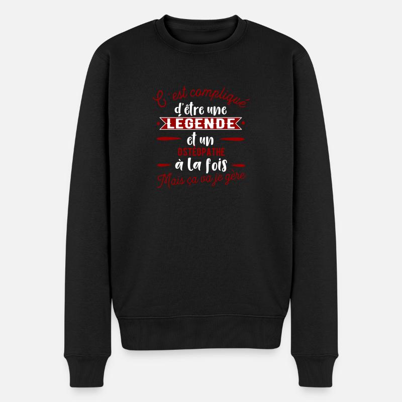 Ostéopathe une légende cadeau - Pull Premium bio Homme - noir