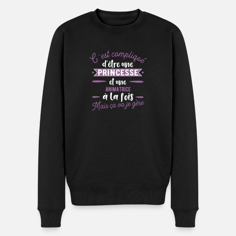 Princesse Animatrice cadeau métier - Pull Premium bio Homme - noir
