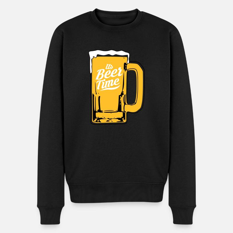Bier Design - Männer Premium Bio Pullover - Schwarz