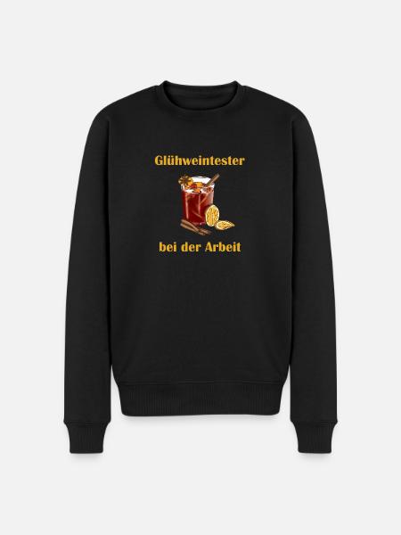 Gluehweintester - Männer Premium Bio Pullover - Schwarz