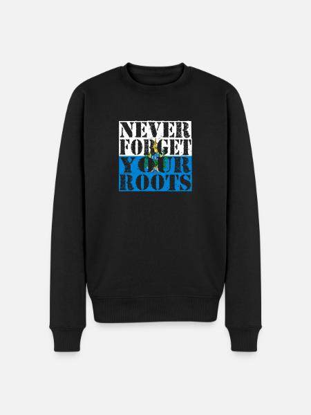Never-Forget-Roots-Racine-Saint-Marin - Pull Premium bio Homme - noir