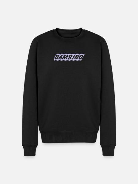 Bambino lettering with playful style - Men's Premium Organic Jumper - black