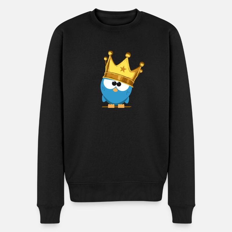 King Birdie - Männer Premium Bio Pullover - Schwarz