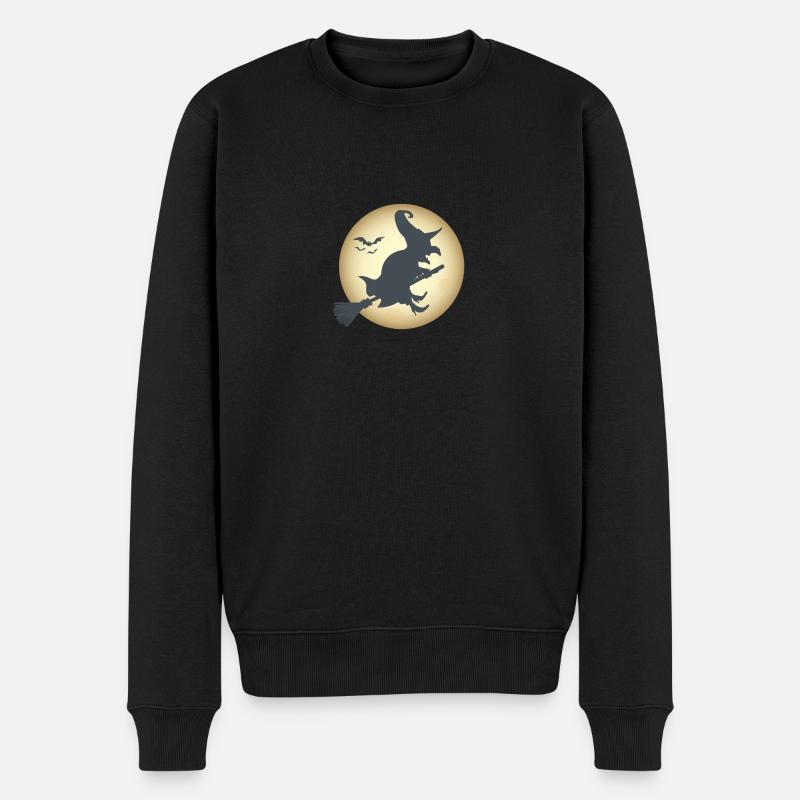 Hexe - Männer Premium Bio Pullover - Schwarz