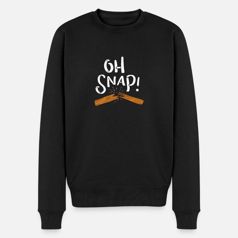 Oh snap! Durchgebrochen - Männer Premium Bio Pullover - Schwarz
