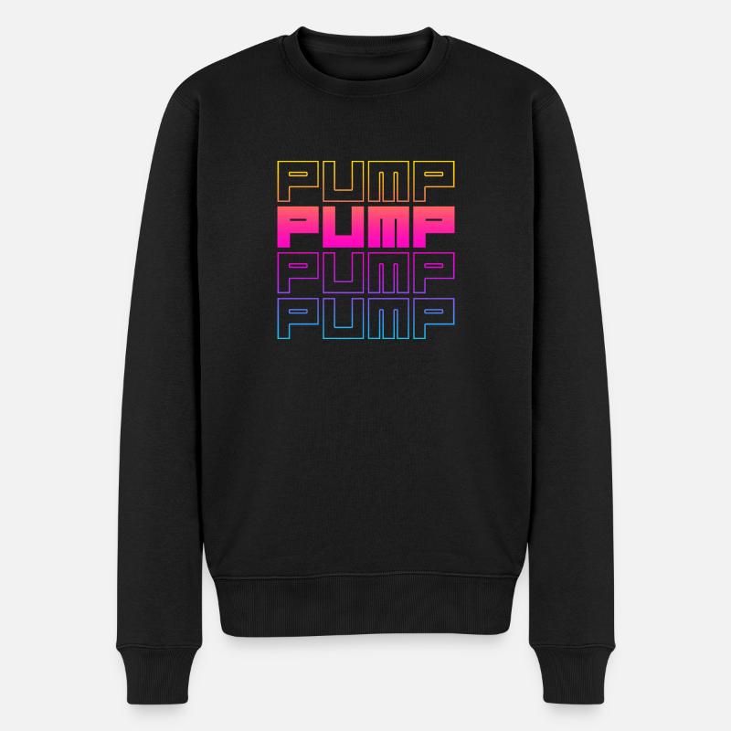PUMPE x4 - Männer Premium Bio Pullover - Schwarz