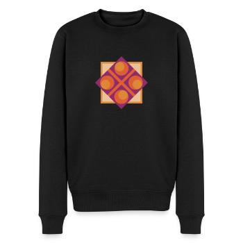 pattern Nr 1 - Männer Premium Bio Pullover - Schwarz - Vorne - Nico (187cm)